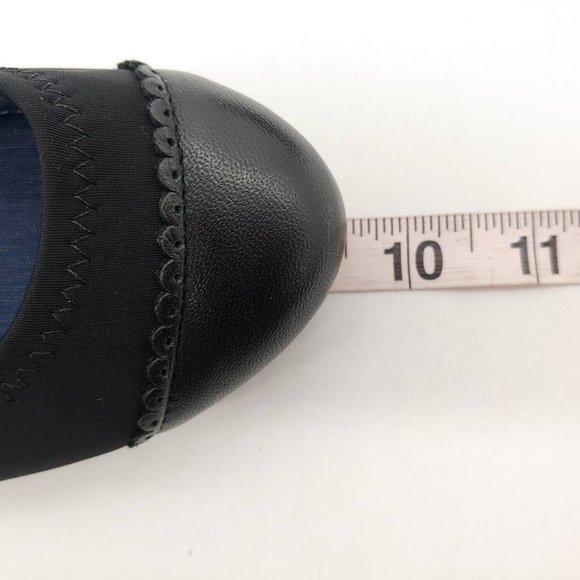 Jack Rogers Womens Bree Ballet Flats Shoes Black Slip On Cap Toe 5.5 M New - Picture 6 of 10